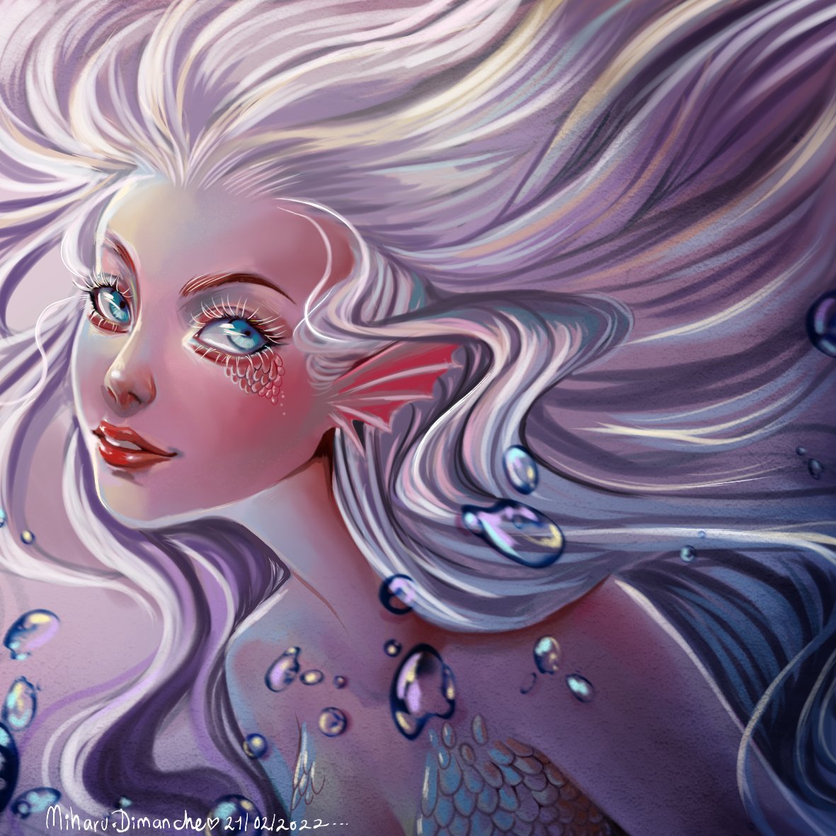 MiharuDimanche's tweet photo. Hoy mencionaron una sirena manatí en @PodcastTrifecta  y justo estaba dibujando una sirena, jajaja si hubiera estado bebiendo algo lo suelto por la nariz XD #art https://t.co/YFyH0NaNF0