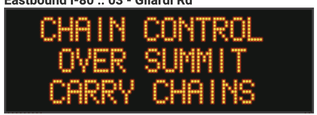 KCBSAMFMTraffic's tweet photo. #Sierra #I80 #ChainControl is in effect from #Kingvale to #Truckee. #KCBSTraffic 📷:#Caltrans https://t.co/q65Jh4Zgs8