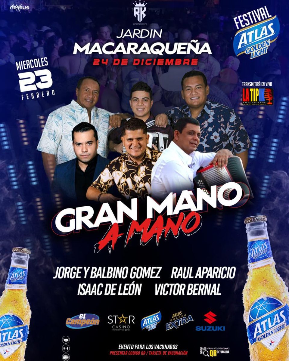 Miércoles 23 de Febrero Jardin La Macaraqueña llega El Festival Atlas....👍👍👍