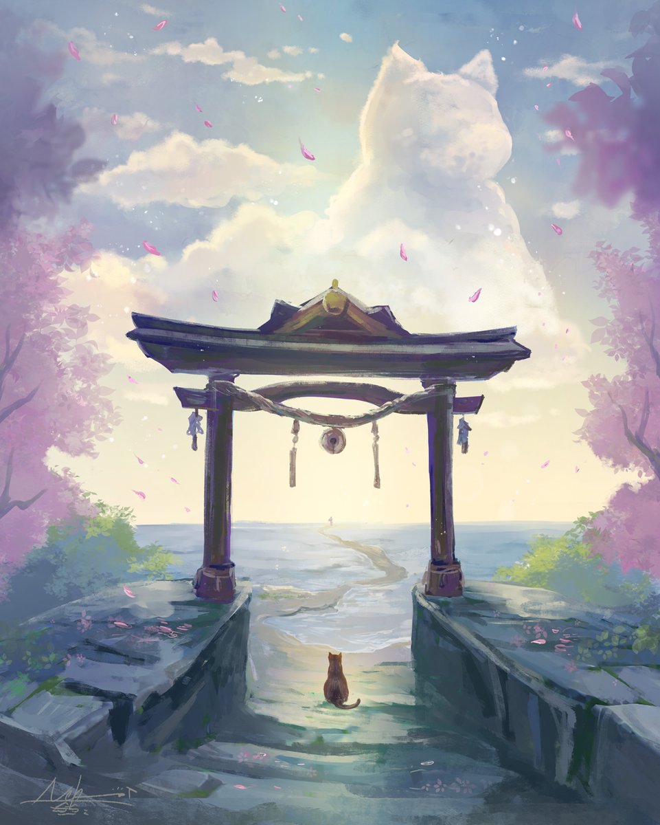 「寝子の日 #原神 #Genshin #猫の日 」|猫囃子🐱Nekobayashi/イラストレーターのイラスト