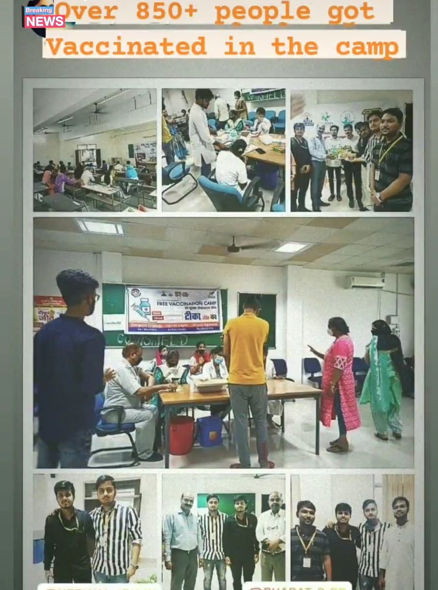 Ujjwal_1511's tweet photo. लखनऊ के विभिन्न क्षेत्रों मे हमारी छात्रों की टीम द्वारा विभिन्न दिनों ३० से अधिक कोरोना टीकाकरण कैंप करवाये गये जिसमे की लगभग 10000 से अधिक लोगो को टीका लगा। 
छात्र एकता🚩
@MoHFW_INDIA @AdminLKO
@WHO @ANINewsUP @UPGovt @CMHelpline1076 @TOILucknow @htTweets @DDNewslive @ZeeNews https://t.co/IxJU0pv5zb
