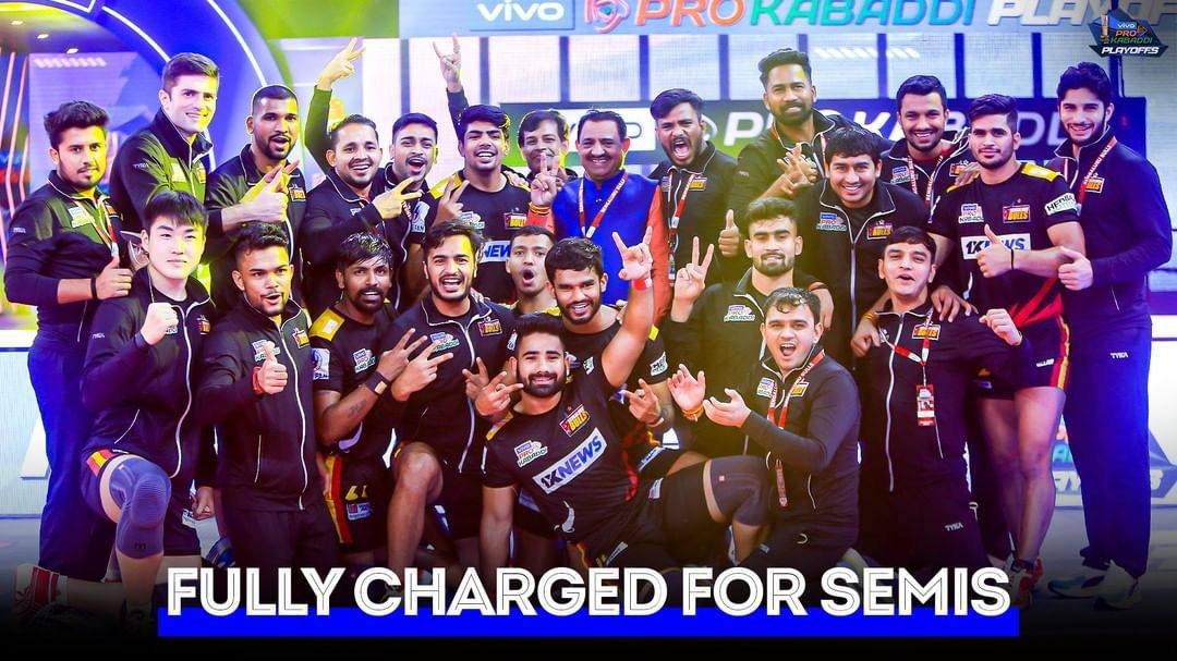 1xNews's tweet photo. @BengaluruBulls  bulls are  ready to face @DabangDelhiKC  in the second semi-final!

Catch them fight it out in semi-final 2, tomorrow,  from 7:30 PM! 

#VivoProKabaddi  #semifinalkabaddipro #1xnews https://t.co/ZDH8GrMtB3