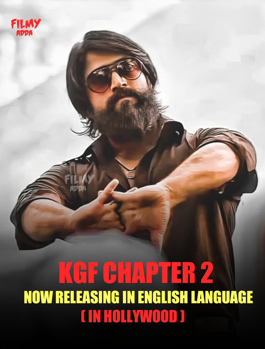 MithilJ7's tweet photo. #KGFChapter2 Now In English 🔥
#YashBOSS #PrashanthNeel #FilmyAdda https://t.co/3TQTtXURe9