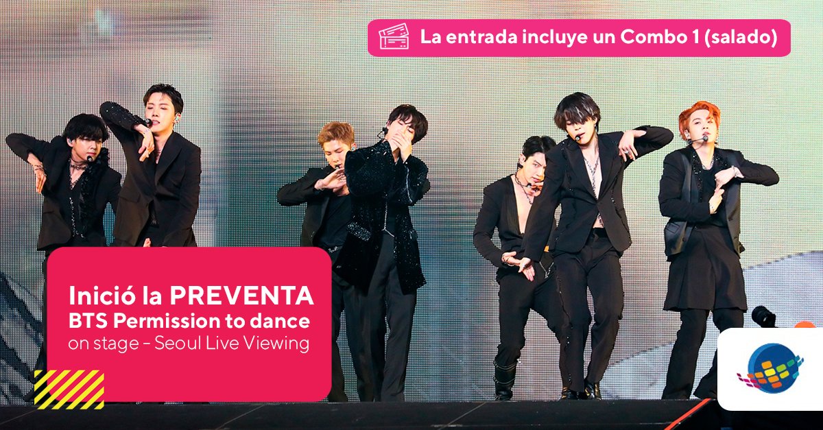 Anuncio de la pre-venta para BTS en el cine