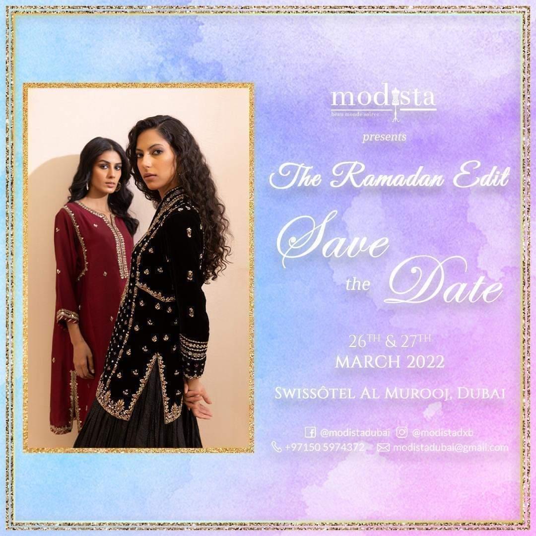 modistadxb's tweet photo. Coming Soon to Dubai ❤️ ⁣ @mishalakhani ✨
Bringing the best designers at The Ramadan Edit by @modistadxb ✨⁣⁣
✨ March 26th &amp; 27th ⁣⁣⁣
✨ Swissotel Al Murooj, Dubai ⁣⁣⁣
✨ 11AM - 8PM ⁣⁣⁣
 #modistadxb #mishalakhani #ramadanpopup #ramadanedit #shopping #shoppingindubai https://t.co/UdboHEZaeG