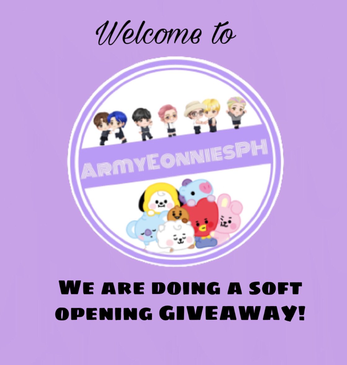 armyeonniesPH's tweet photo. Annyeong Chingus! In celebration of our soft opening and V's full recovery, we are hosting a GCash giveaway! 

2 lucky winners of 100php GCash will be chosen! 💜 

Rules:
~must be following us
~like and RT this twt
~comment you fave BTS OT7 pic and tag 2 moots 

ends 2/24/22 6PM https://t.co/JoRJIQalHW