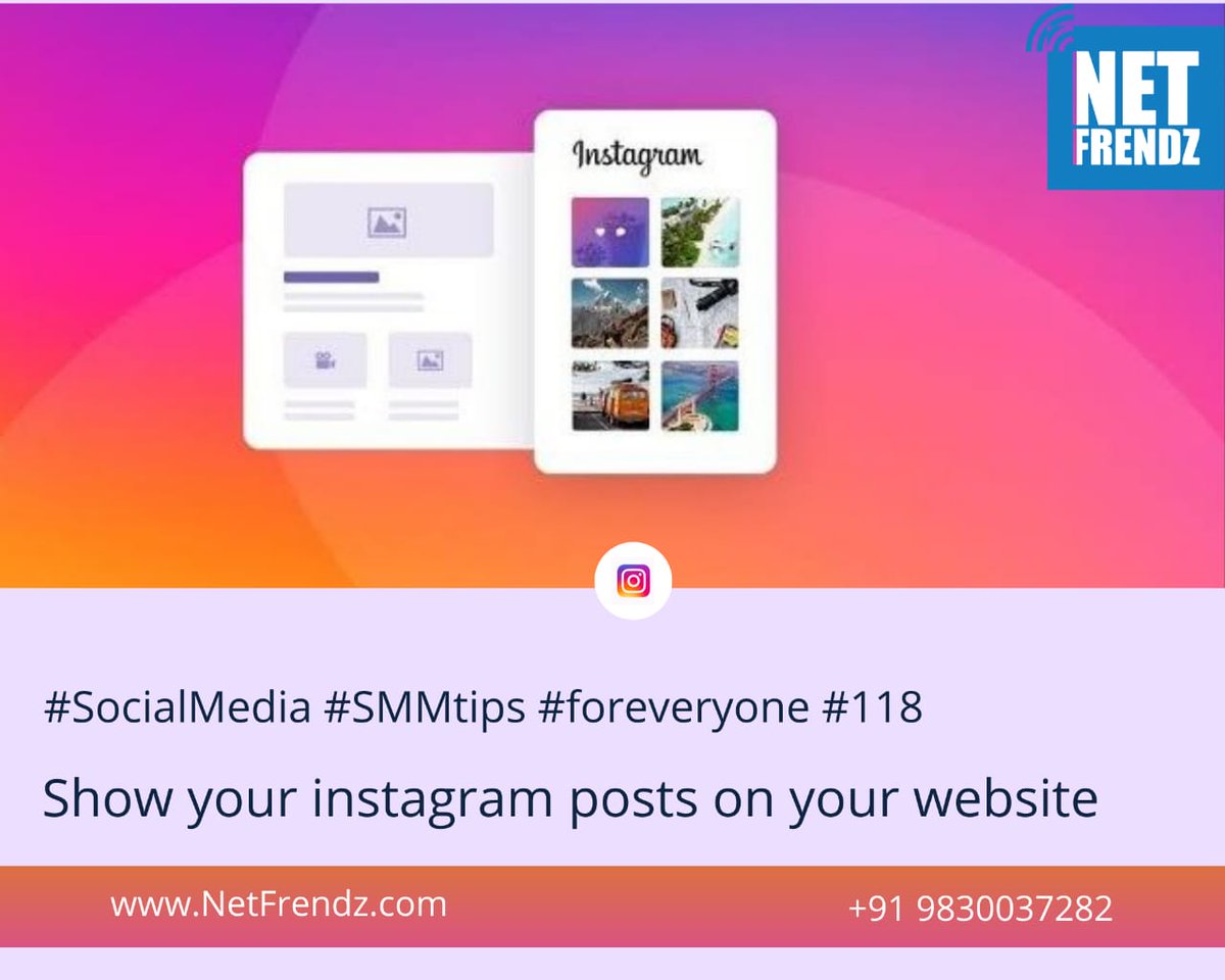 NetFrendz's tweet photo. #SocialMedia #Instagram #SMMtips #foreveryone #118
From the desktop version of Instagram, you can get an embed code to add selected images and videos from the app to your website. This shows visitors that you’re active on Instagram.
#SMM #SocialMediaStrategy #SocialMediaAgency https://t.co/97QtEJDAzL
