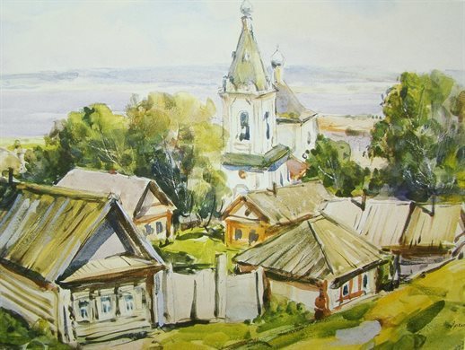 «Лампадка на ветру…». Православный Симбирск в акварелях Дмитрия Архангельского: ulpravda.ru/news/111608
