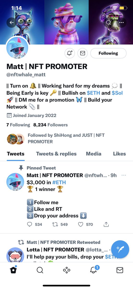 LeoneRyan12's tweet photo. @nftwhale_matt 0xAbCCdBc1bf218c96b3bbE68550e8DF31dD41CD78
Done and Thanks 😍😍😍 https://t.co/a3OmfzPvRU