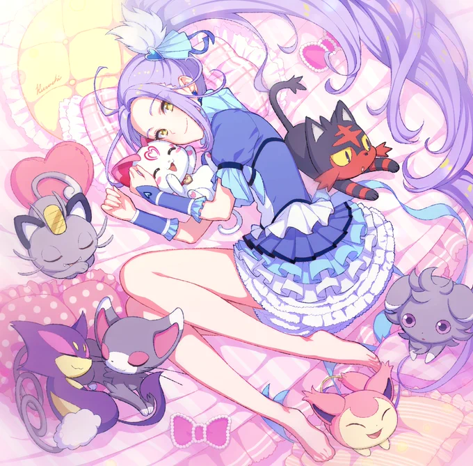 結構前に描いたねこ絵を再掲!プリポケアンソロ用でした 