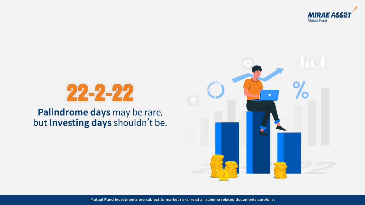 MiraeAsset_IN's tweet photo. A simple decision of investing may fulfill your unique dreams.

#miraeassetmutualfund #mutualfund #palindromedate #uniquedate #topical #momentmarketing #topicalspot #shares #funds https://t.co/koTLZvruhN