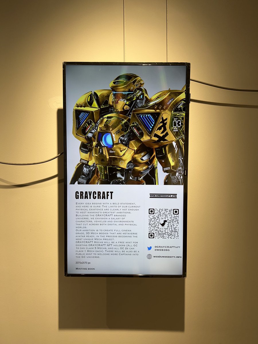 GRAYCRAFT X Web3sg
 
Thank you for coming down <a href="/kevwuzy/">Kevin Wu</a> to chat with us.

They have offered our community 10 WL + 5 spots for their upcoming launch!
 
To enter:
1️⃣ Follow <a href="/GRAYCRAFTnft/">GRAYCRAFT</a> and <a href="/web3sg/">WEB3SG</a>
2️⃣ RT and tag friends!
3️⃣ Tag <a href="/kevwuzy/">Kevin Wu</a> and ask him for one (Will make him choose 5)