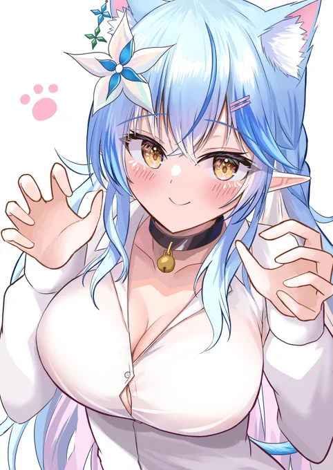 #猫の日 
#LamyArt 
彼シャツ×猫耳 