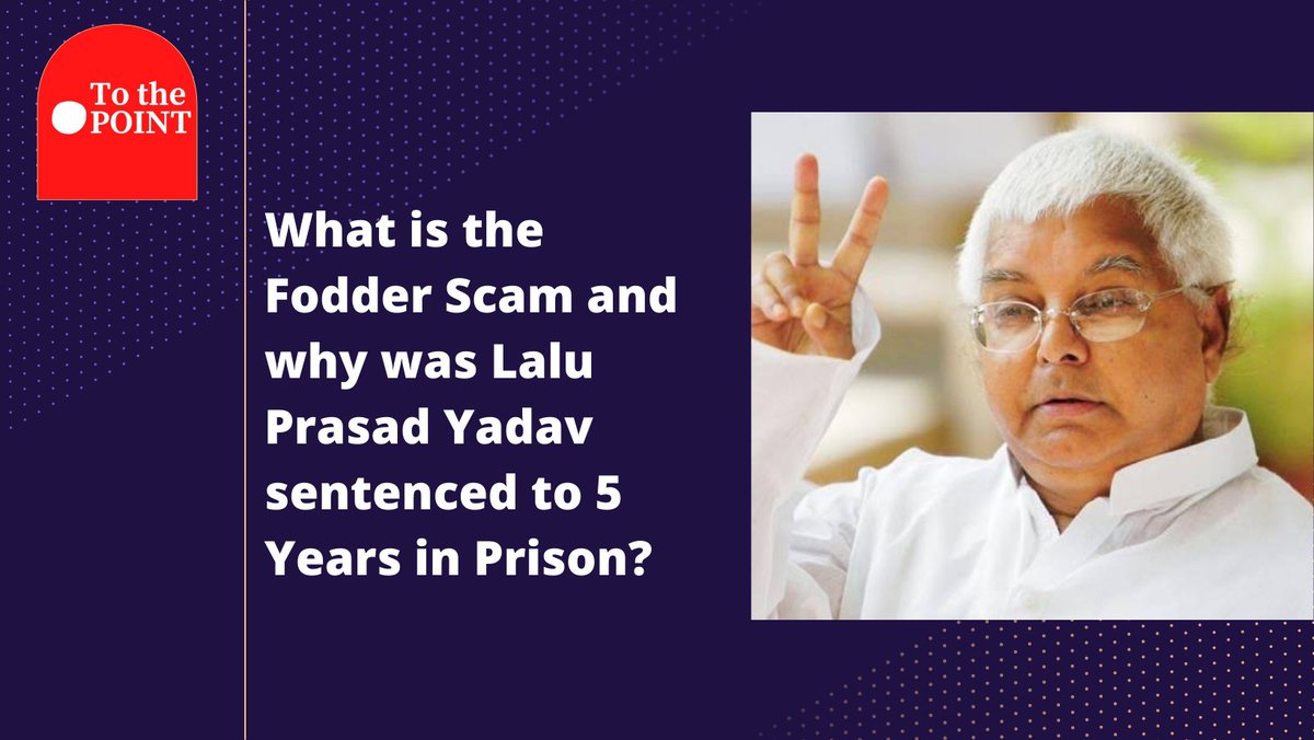 Tothepoint_news's tweet photo. To know more about the Fodder Scam and Lalu's conviction, follow the link below and subscribe to our youtube channel.
https://t.co/mHxkU1DUDj https://t.co/B0U8ZCWxOC