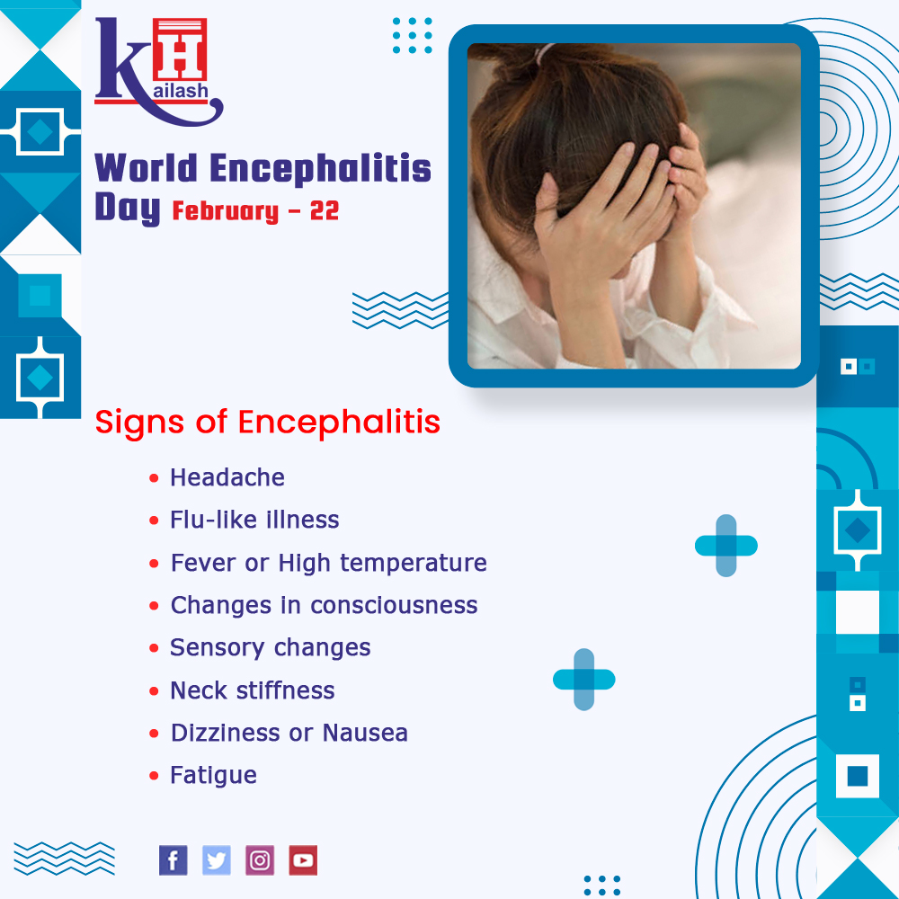 KailashHealth's tweet photo. Encephalitis is inflammation of the brain due to several causes, the most common being a viral infection or allergic reaction.

It is preventable &amp; treatable too!
Consult our Neurologists: https://t.co/3PxoApNce8

#Encephalitis #Braininfection #allergicreaction #neuroproblem https://t.co/ihUZpPbR5F