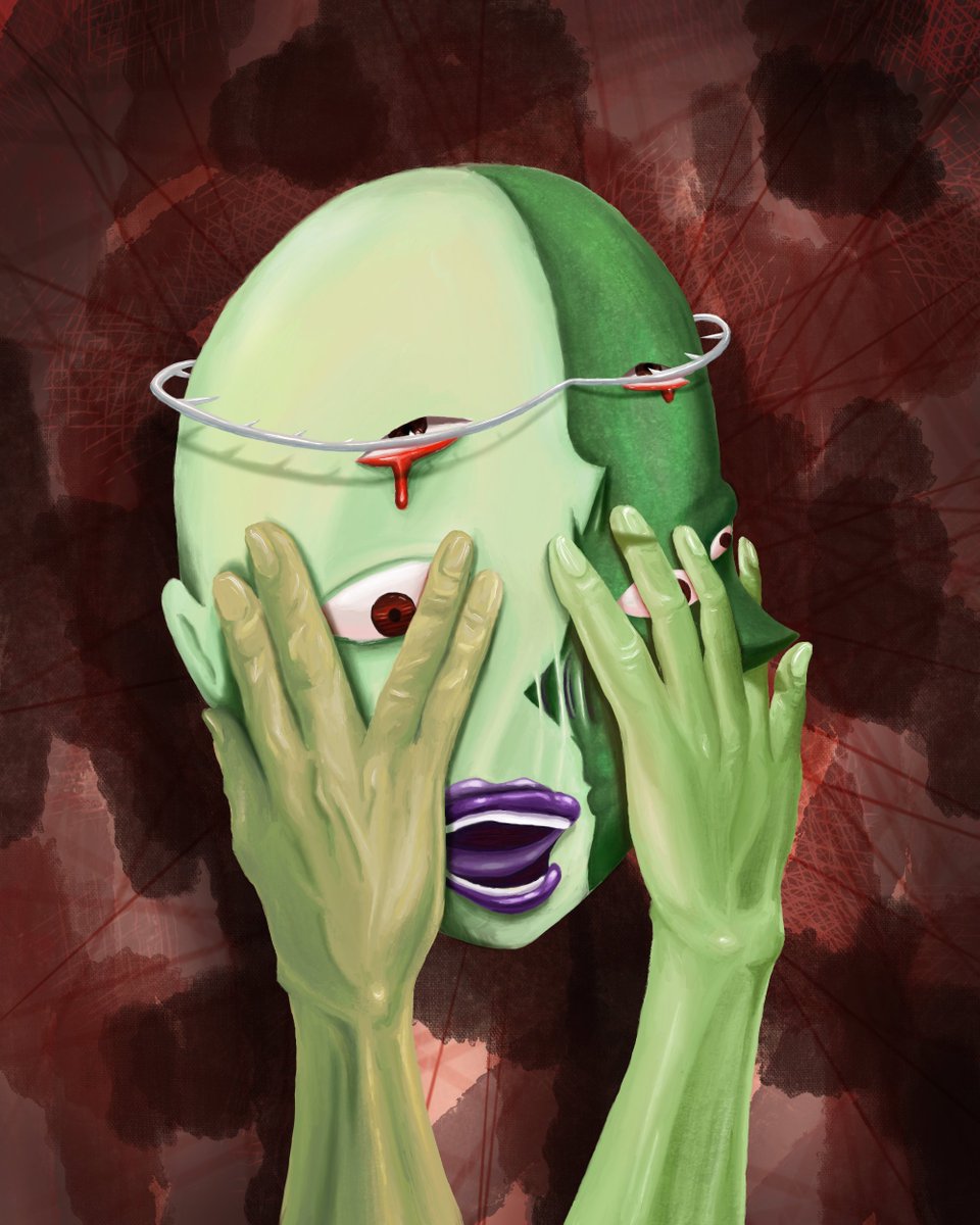 LostOnesNFT's tweet photo. "Migraine" - Face #2/10
A deeper and darker study of the pressures we may encounter in today's society and our abilities to cope with them. 

Available @holaplex - Ending 23 Feb 2100 UTC:
Starting price: 1 SOL
Tick Size: 0.5 SOL
Thank you #Solana for supporting 1/1 artists 🙌❤️ https://t.co/yb9wnDaQYi