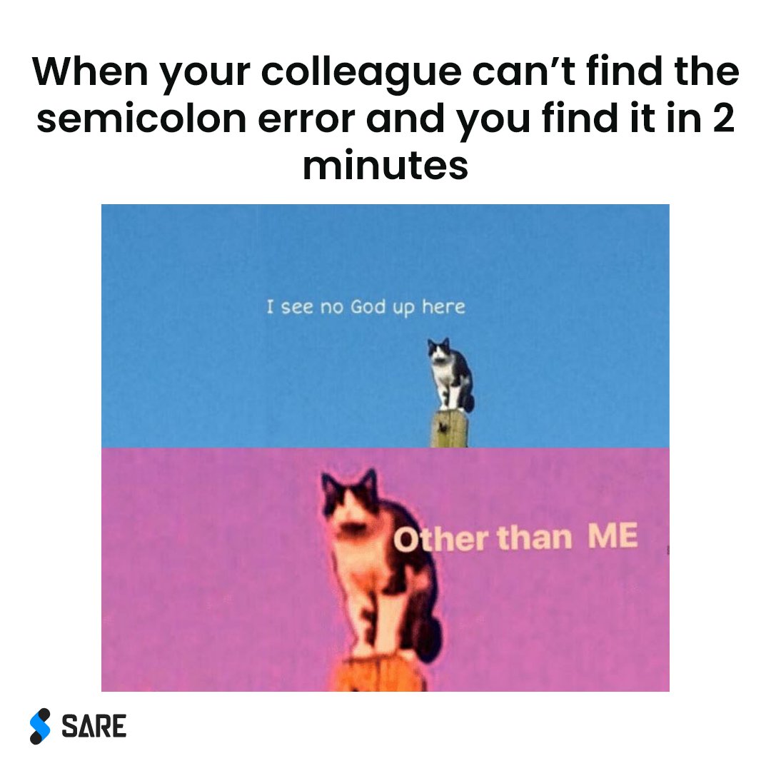 SareTeam_'s tweet photo. Tag them &amp; boost their ego 😜
#developerlife #codinglife #coding #developer #developerslife #developerstuff #androiddeveloper #iosdeveoper #codeforlife https://t.co/2xFtH6scBB
