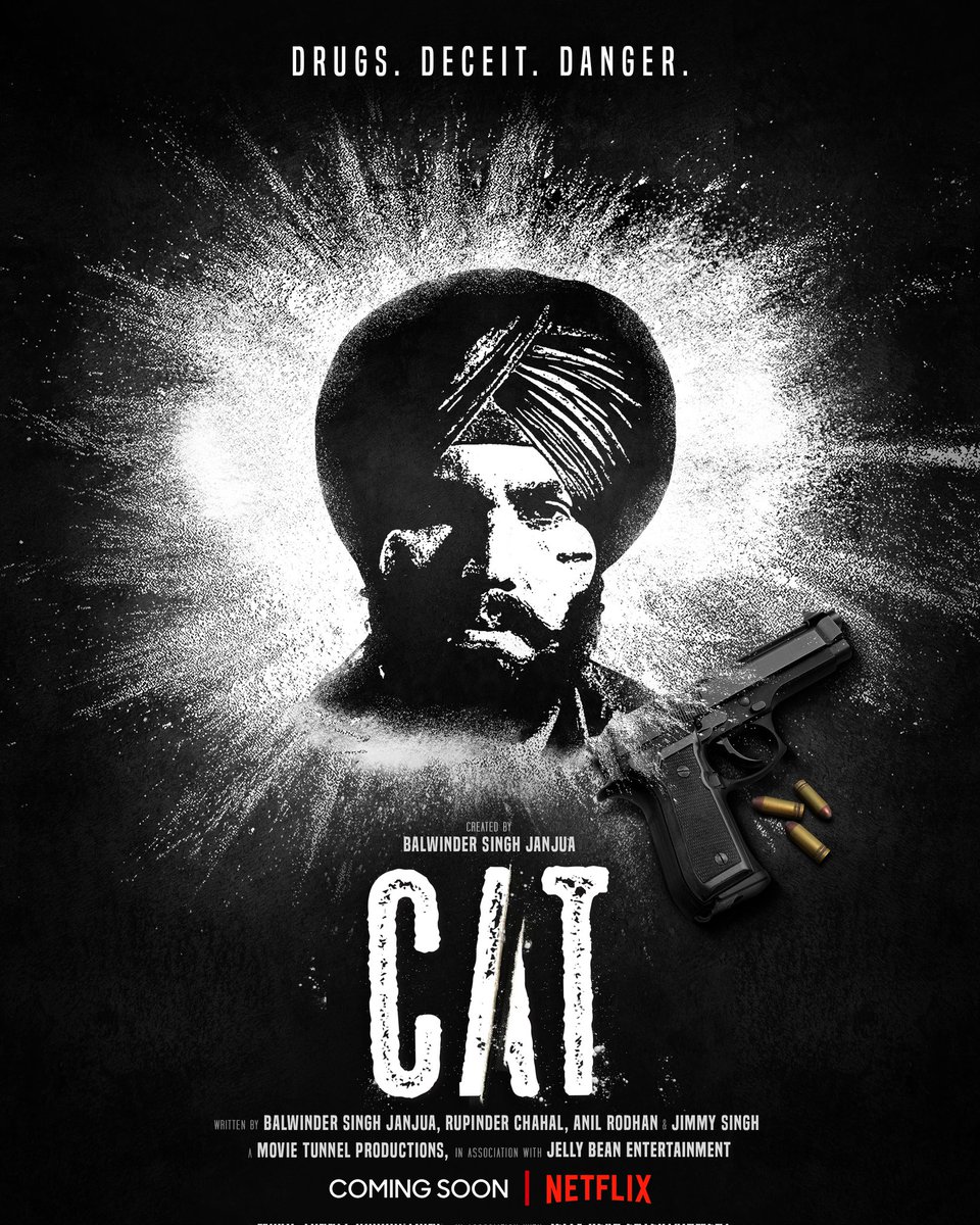 Randeep Hooda (@randeephooda) on Twitter photo Where do you go when there's nowhere to hide? I couldn’t be more excited to announce #CAT, where drugs, deceit & danger come together to unravel chaos.
Coming soon on <a href="/netflixindia/">Netflix India</a> 💥
<a href="/BalwinderJanjua/">Balwinder Singh Janjua</a> <a href="/Tunnelmovie/">Movie Tunnel Productions</a> <a href="/jellybean_in/">Jelly Bean Entertainment</a> @panchalic #JimmySingh #AnilRodhan #RupinderChahal Where do you go when there's nowhere to hide? I couldn’t be more excited to announce #CAT, where drugs, deceit & danger come together to unravel chaos.
Coming soon on <a href="/netflixindia/">Netflix India</a> 💥
<a href="/BalwinderJanjua/">Balwinder Singh Janjua</a> <a href="/Tunnelmovie/">Movie Tunnel Productions</a> <a href="/jellybean_in/">Jelly Bean Entertainment</a> @panchalic #JimmySingh #AnilRodhan #RupinderChahal