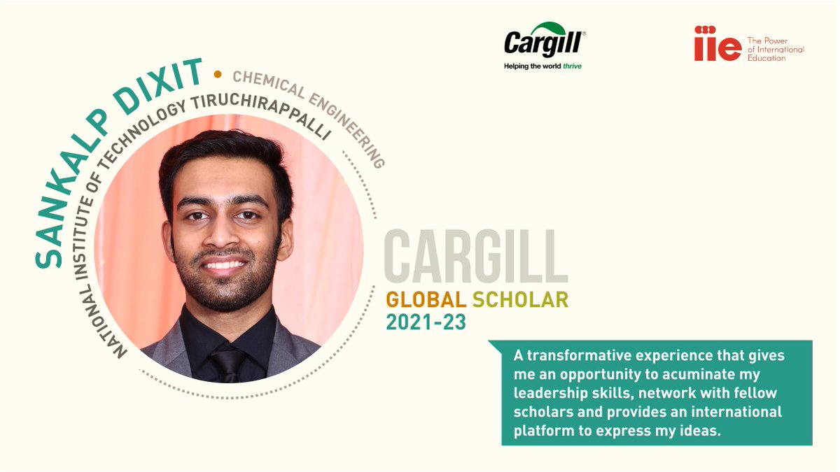 IIEindia's tweet photo. Sankalp, 2021 Scholar, is intrigued by the applications of #technology for #egovernance &amp; wants to work with govt on #policy implementation.
 
#India application open till March 10
https://t.co/a149317ohJ

#Scholarship #Mentorship #Leadership #Networking #PowerofIE #CargillGS2022 https://t.co/WXV7F2qdwK