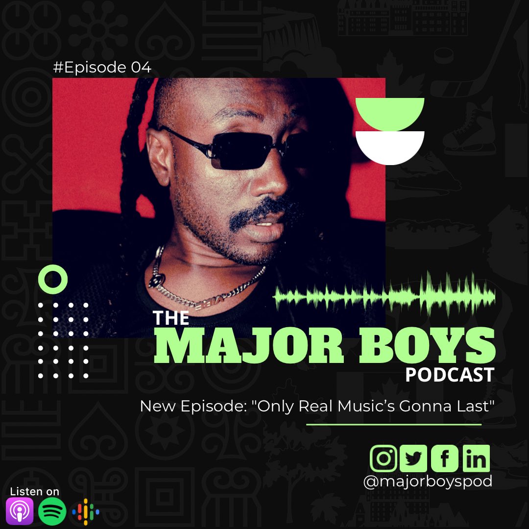 majorboyspod's tweet photo. The Major Boys Podcast Episode 04 | “Only Real Music’s Gonna Last” is available now 🚨🚨

Listen on:
🎧 Apple: https://t.co/q6Gl5M3txx
🎧 Spotify: https://t.co/QWm7QYYG3G
🎧 Google: https://t.co/EqWRYd3Yfv
🎧 Anchor: https://t.co/KaIQBchcf6 https://t.co/iNbOd6sS6n