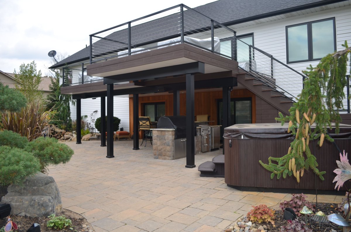 METAL DECKS Create aesthetic appeal for exposed metal components. From polished stainless steel to glass, and black powder coated Aluminium. Choose either paint or primer-only finishes Chat: wa.me/60137000108 mysteelengineers.com #steelstructure #steelfabrication