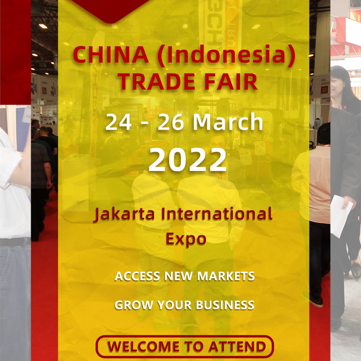 TradeChina247's tweet photo. 🤩Meet you in Indonesia‼ Discover hot products in global market and get free samples!
👉Registrations are opening: https://t.co/r74tX88V1I Come and join us!
⏱24 -26 March 2022 at Jakarta International Expo. Save the date and participate in the sourcing expo!
 #TradeChina #expo https://t.co/TLz7ccPd0n