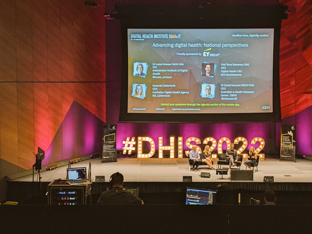 PerrierMeg's tweet photo. ☝️How can we give patients access to their data safely and to enhance precision medicine &amp; care? ✌️ How can we create a visible career pipeline for these dynamic digital health roles for the workforce now &amp; in the future. Final 🧠 from #DHIS2022 @TheInstituteDH #DigitalHealth https://t.co/4iurizHQUo