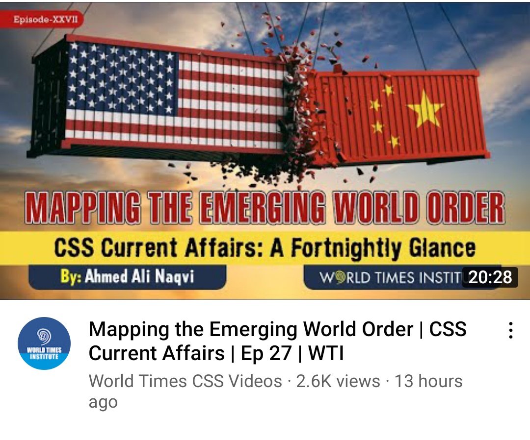DeskCss's tweet photo. π Mapping the Emerging World Order ( Watch complete video on YouTube)
https://t.co/JIBiLrh6SB
.
.
.
#css
#CSS2022
#csshelpdesk https://t.co/kZeiQdOGho