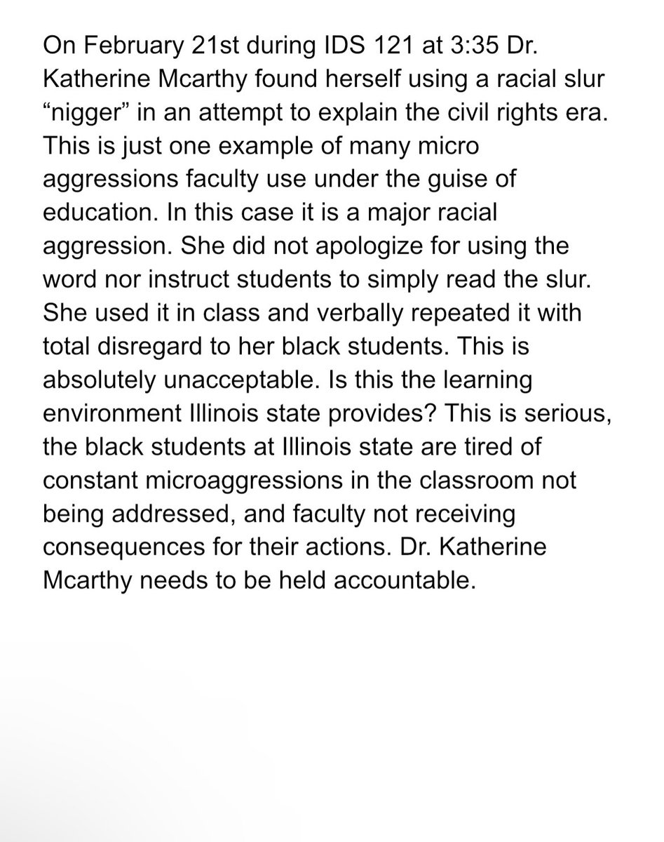 <a href="/IllinoisStateU/">Illinois State</a> #ISU23 #ISU24 #ISU25 an apology is not needed. There is NO circumstance where this is acceptable.