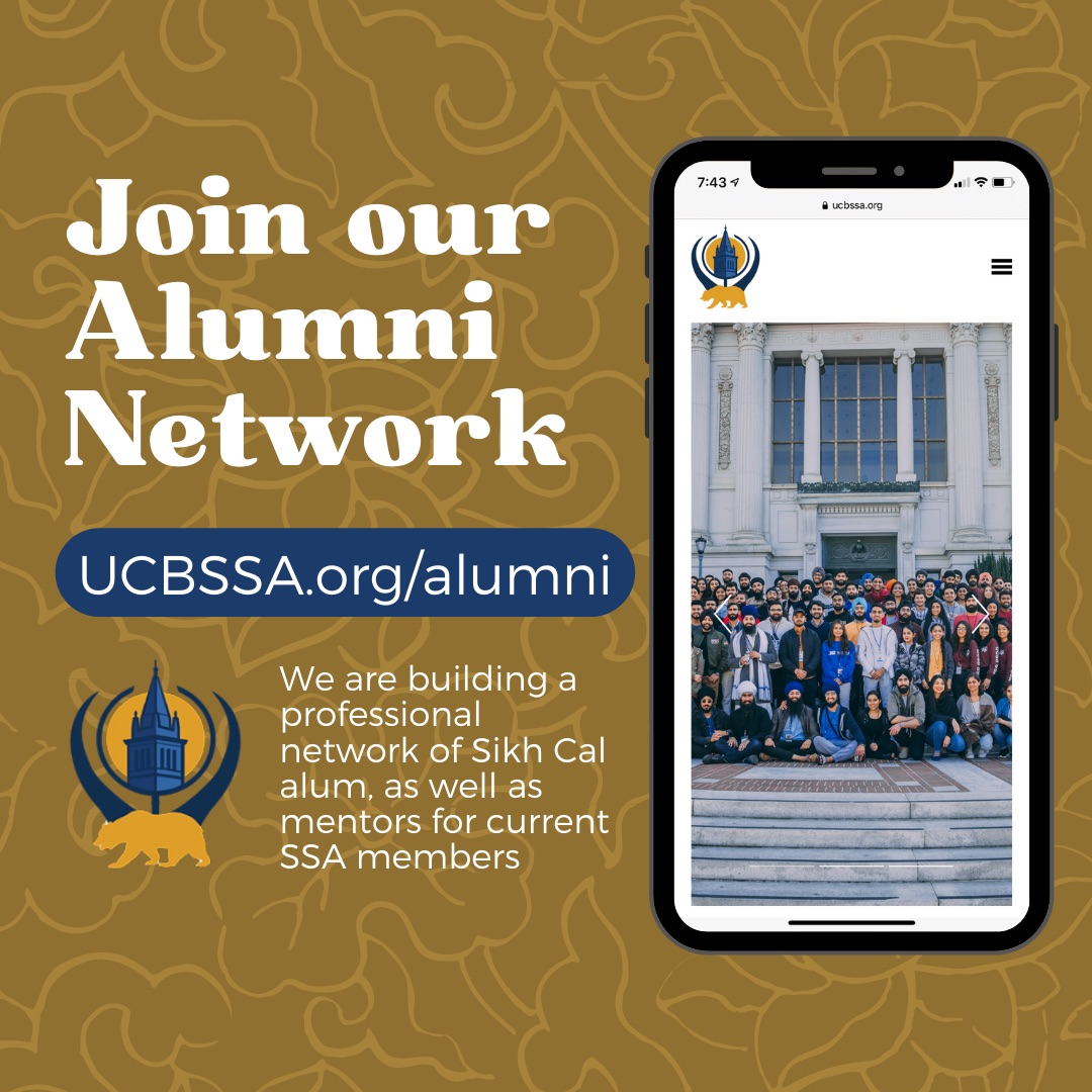 UCBSSA's tweet photo. 📢📢CALLING ALL ALUMNI 📢📢

UC Berkeley SSA is creating a network of Sikh alumni, sign up at https://t.co/mdk5wq6JVY

And help us spread the word!! https://t.co/gruo89tS4T
