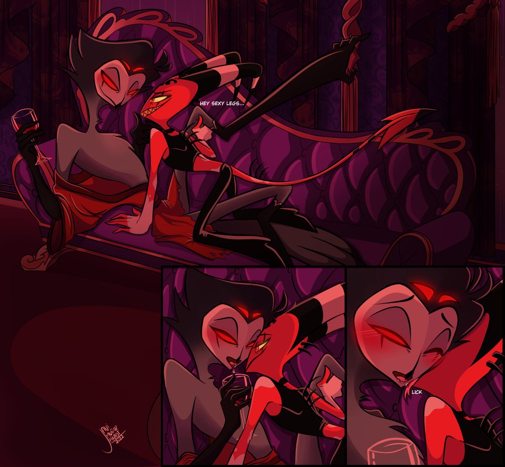 piradt's tweet photo. #StolitzWeek2022 Day 5: Fight/Seduce 🌹🍷❤
Finally! It took me a long time to finish it but here it is, I hope you like it💕
I wasn't too sure about the red light, but my friend insisted that it gives it a sexy vibe 🤭
#stolitz #stolasxblitzo #Stolas #Blitzo #HelluvaBoss https://t.co/CCq2TF9pZO