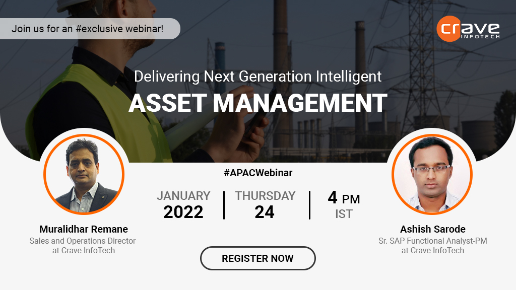 CraveInfotech's tweet photo. #APACWebinar : Live webinar on Delivering Next Generation Intelligent Asset Management for SAP Customers. We are excited to see you, However, If you are not able to attend, feel free to register to receive the webinar recording.

Registration Link: https://t.co/eFwQeeluhC

#sap https://t.co/JxANCt5hCH