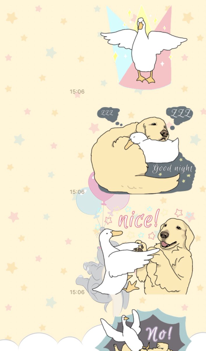 エースくんとヨバンさんのLINEスタンプをリリースしました🐥🐶
⬇︎シェアします⬇︎使ってください🍳⬇︎
『エースくんとヨバンさんの日常スタンプ。』
https://t.co/3Vpx52RWGR  #アヒル #ゴールデンレトリバー #LINEスタンプ 