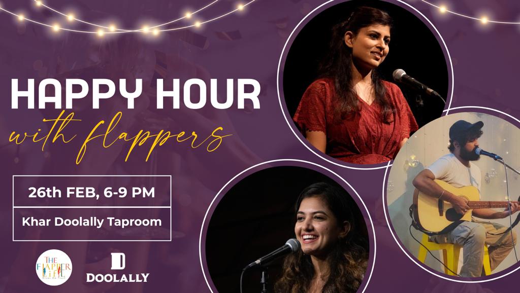 The Flapper Life presents 'Happy Hour with Flappers ' Join us for an #HappyHour evening in #Mumbai to connect with likeminded Women in city, enjoy Unplugged Music & Poetry over food and drinks and relive and redream your travel goals with us !

Inbox us for more details !