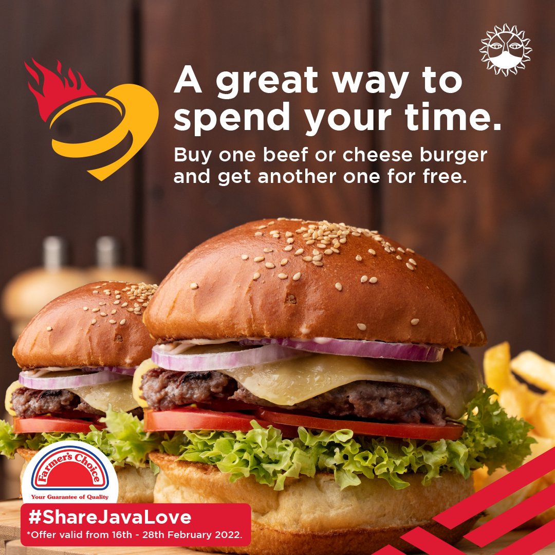 javahouseafrica's tweet image. #ShareJavaLove with your favourite family and friends for the rest of February❤️. Grab a beef or cheese burger and get another absolutely FREE. This offer is available across all Java House branches & for delivery through food apps until February 28th. 🍔 + 🍔
#JavaLove