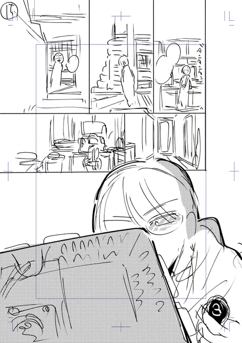 人に見せるネームは……もう少し……絵が入ってる(ときもある)し、なんならざっくりトーンも貼ってるときある(仕上げのときにここにトーンを貼りたいという気持ちを忘れるので)(連載時のはデータが吹き飛んだので存在しない)…… 