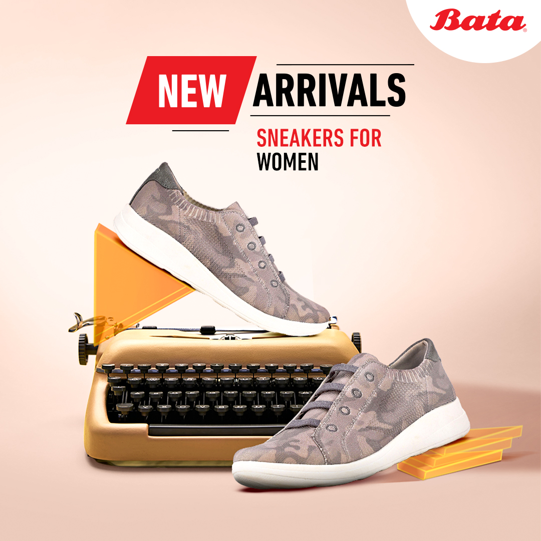 BATA_India's tweet photo. Give a comfortable twist to your everyday wear. Step out in style in our latest collection of sneakerwear for women. #NewArrivals
.
#LatestStyles #ShopNow #SurprisinglyBata #BataChatShop #ShopFromHome #StaySafe https://t.co/Bw0JNA4HAb
