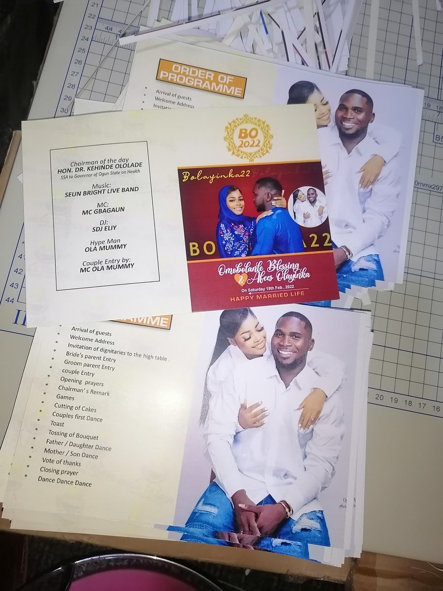 rydeprint's tweet photo. #Wedding program #Rydeprintmedia https://t.co/ELU4ERsYMb