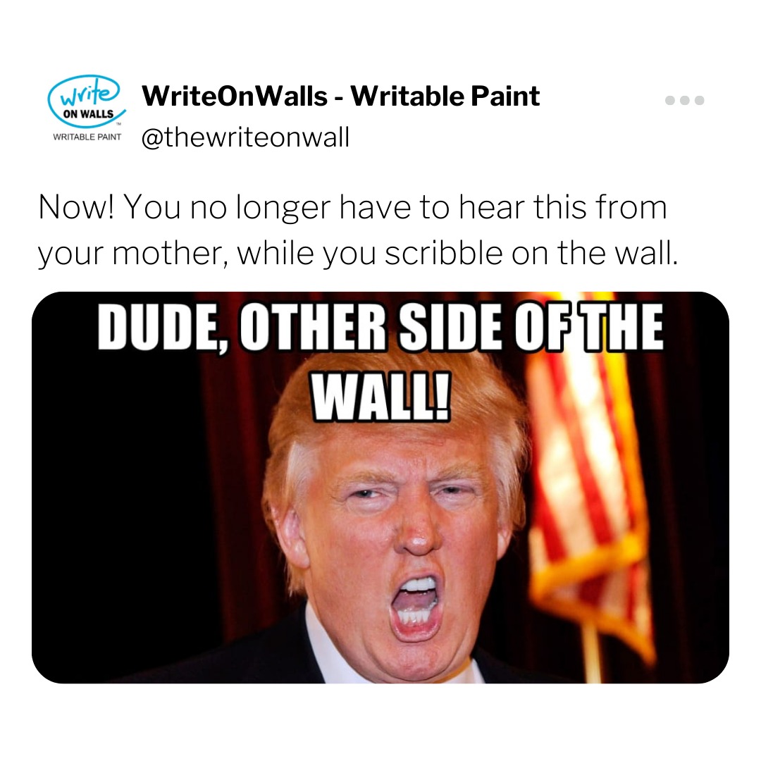Writeonwallss's tweet photo. Now, You no longer have to hear your mother scold while you are scribbling on a writable wall. 
#FreedomtoScribble 
#writablewalls #writablepaint #wow #writeonwalls #thewriteonwall #scribble #schoolart #home #office #art https://t.co/lgR83rA3o2