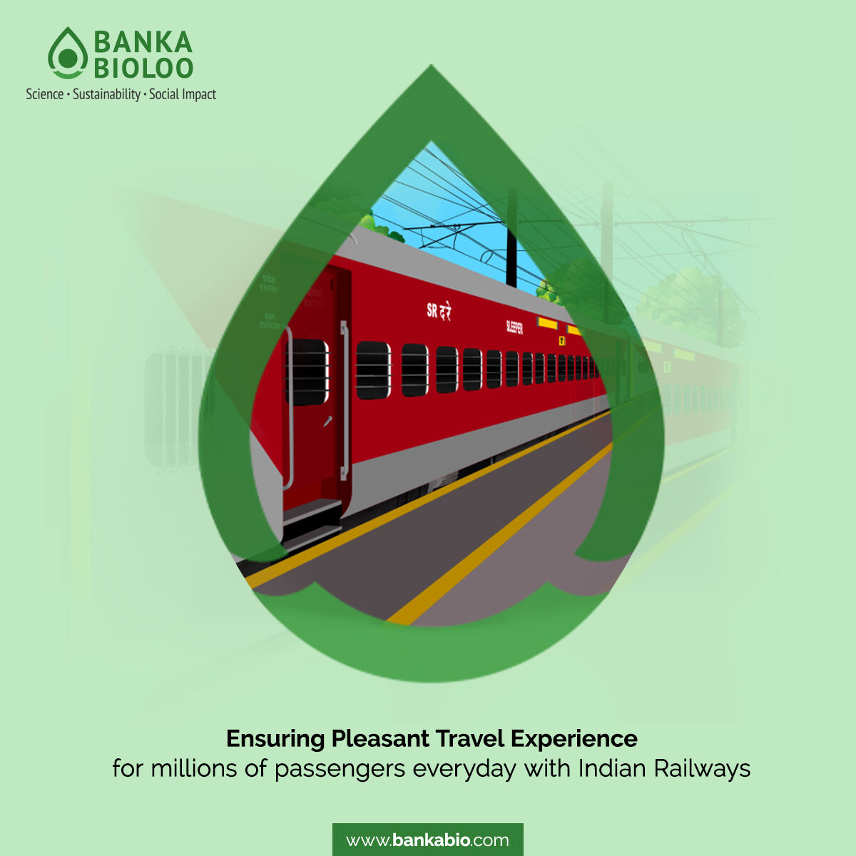 bankabio's tweet photo. Banka Bio is proud to collaborate and serve one of the largest rail networks in the world – The Indian Railways.
To learn more, visit https://t.co/OlZe1hKxbN
#BankaBio #BankaBioLoo #Wastemanagement #humanwastemanagement #Wastewatertreatment #solidwastemanagement #IndianRailways https://t.co/dYNORUIyNI