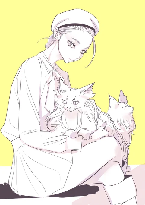 #猫の日 の午後のワンドロ
キャミィ中尉と猫 