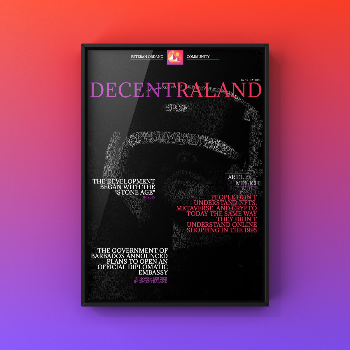 Signature_NFT's tweet photo. This is the cover in reference to the #Decentraland project.

This leading project of the #metavers integrates our collection.

It will be used as a base to generate #NFT for our projects and will be available for sale soon.

#xrp #mana $mana $xrp https://t.co/j3OdDCzNZj