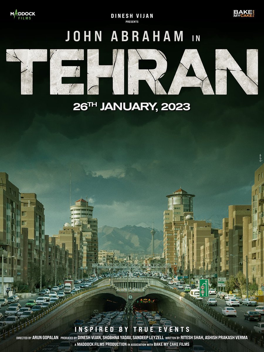 Get set for an action packed Republic Day 2023. Thrilled to announce my next, #Tehran!
Directed by #ArunGopalan, produced by #DineshVijan, <a href="/ShobhnaYadava/">Shobhna Yadav</a>, @LeyzellSandeep. Written by <a href="/writish/">Ritesh Shah</a> &amp; <a href="/ashishpverma/">ÂSђĩSђ P V£ŔMÂ</a>. 

<a href="/MaddockFilms/">Maddockfilms</a> <a href="/bakemycakefilms/">BakeMyCakeFilms</a>