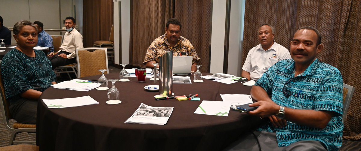 MRMDFiji's tweet photo. A 2-day workshop focused on the review &amp; strengthening of @MRMDFiji's #RID practices concluded in Suva today.
Supported by the #UNDP #Gov4Res Project, discussions included learning from a year of implementing risk informed community projects that have improved lives in #RuralFiji https://t.co/J8DahD1hVi