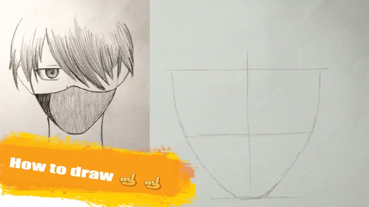 Easy anime drawing  how to draw anime boy wearing a mask easy step-by-step  