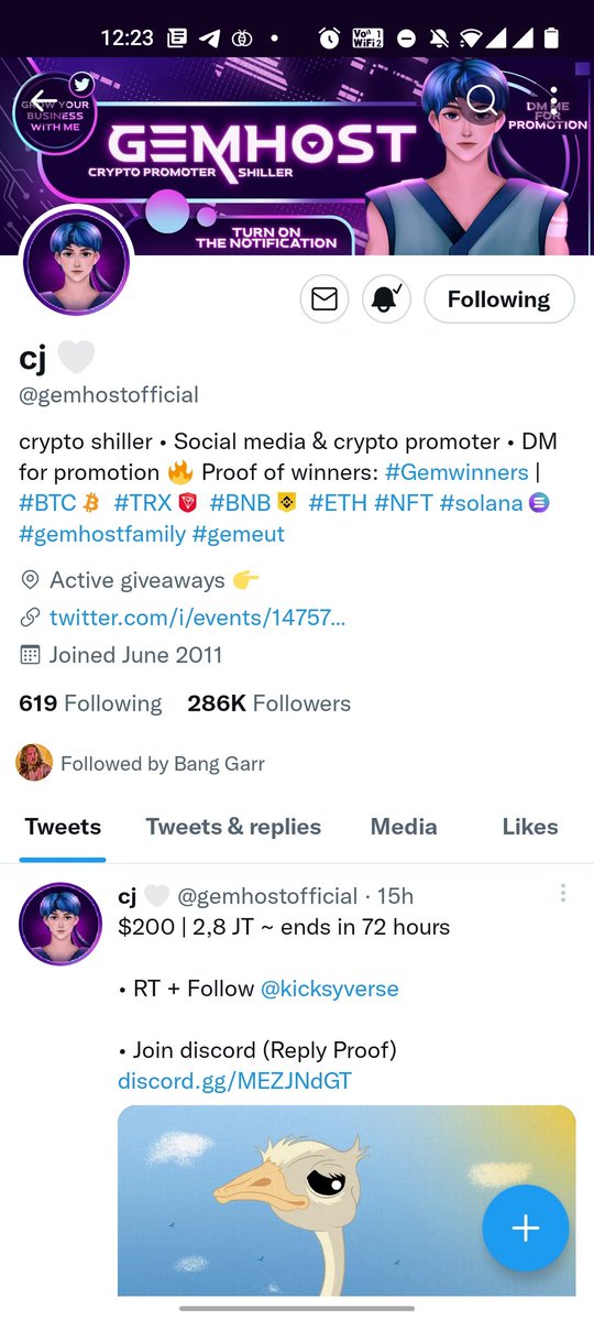 Sasicrypto20's tweet photo. @gemhostofficial Done https://t.co/l7buzBYRfK