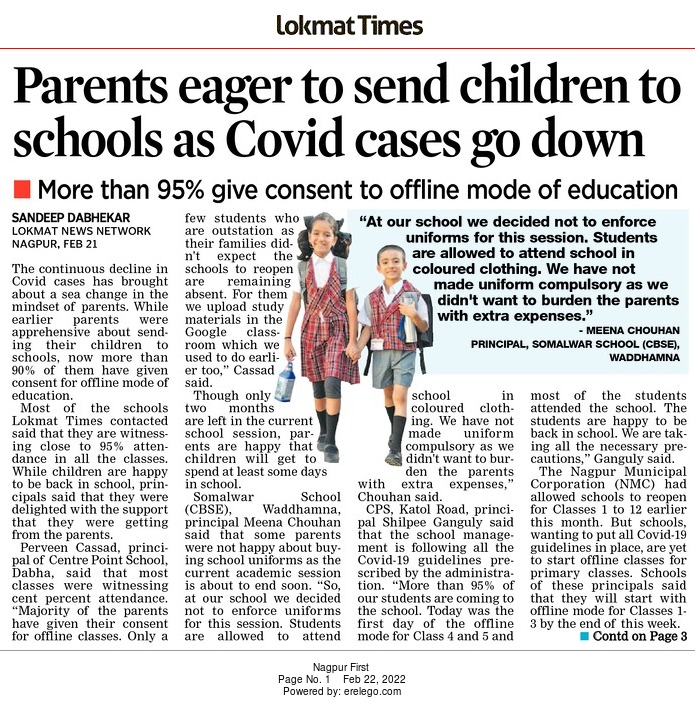 LokmatTimes_ngp's tweet photo. After almost 2 years of gap, parents and kids are excited for offline school
#schools #school #schoolreopening #schoolreopen #offlineschool #parents #children #Students https://t.co/HzCwhvces0