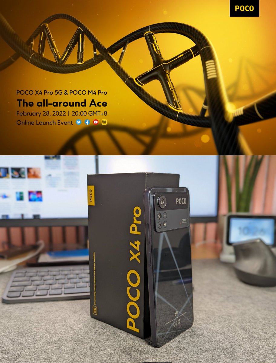 tech_waar_'s tweet image. Officially Confirmed ☑️
Poco X4 Pro 5G &amp;amp; Poco M4 Pro 4G launching on February 28, 2022 globally.
#Xiaomi #Poco