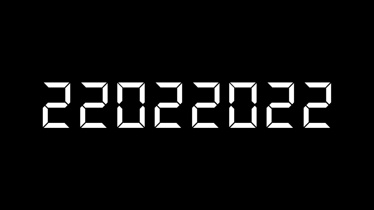 lesjoiesducode's tweet image. Hello World, nous sommes le 22.02.2022 ! En plus d'être un palindrome, la date du jour est également un ambigramme (avec la bonne police, évidemment), ce qui veut dire qu'on peut également la lire à l'envers ! Bonne journée 😊