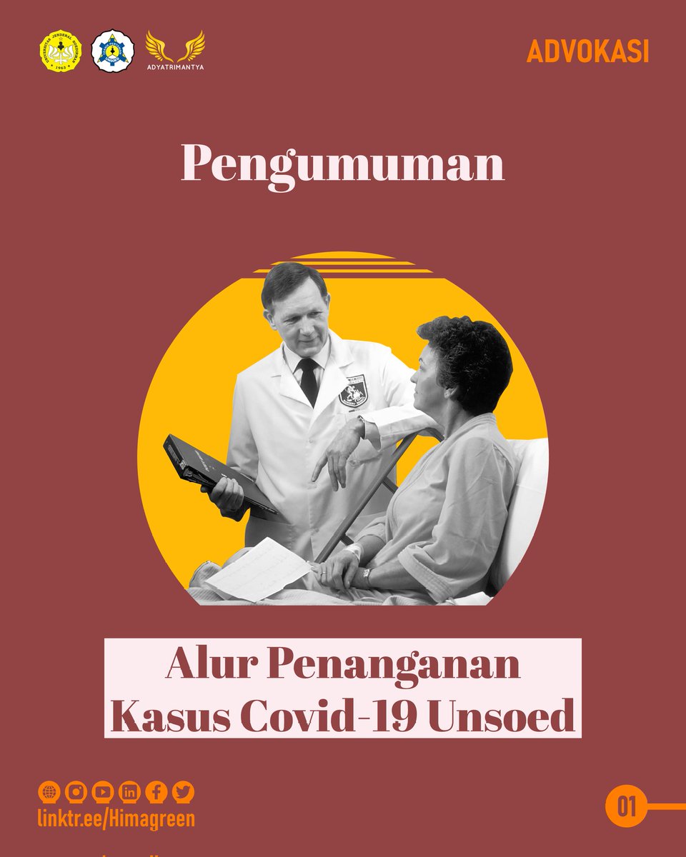 Himagreen's tweet photo. [ALUR PENANGANAN KASUS COVID-19 UNSOED]

Halo Greeners berikut ini kami sampaikan informasi terkait alur penanganan kasus Covid-19 di Unsoed.

#Himagreen
#HimagreenGoGreen
#KabinetAdyatrimantya https://t.co/nYObQHY2q2